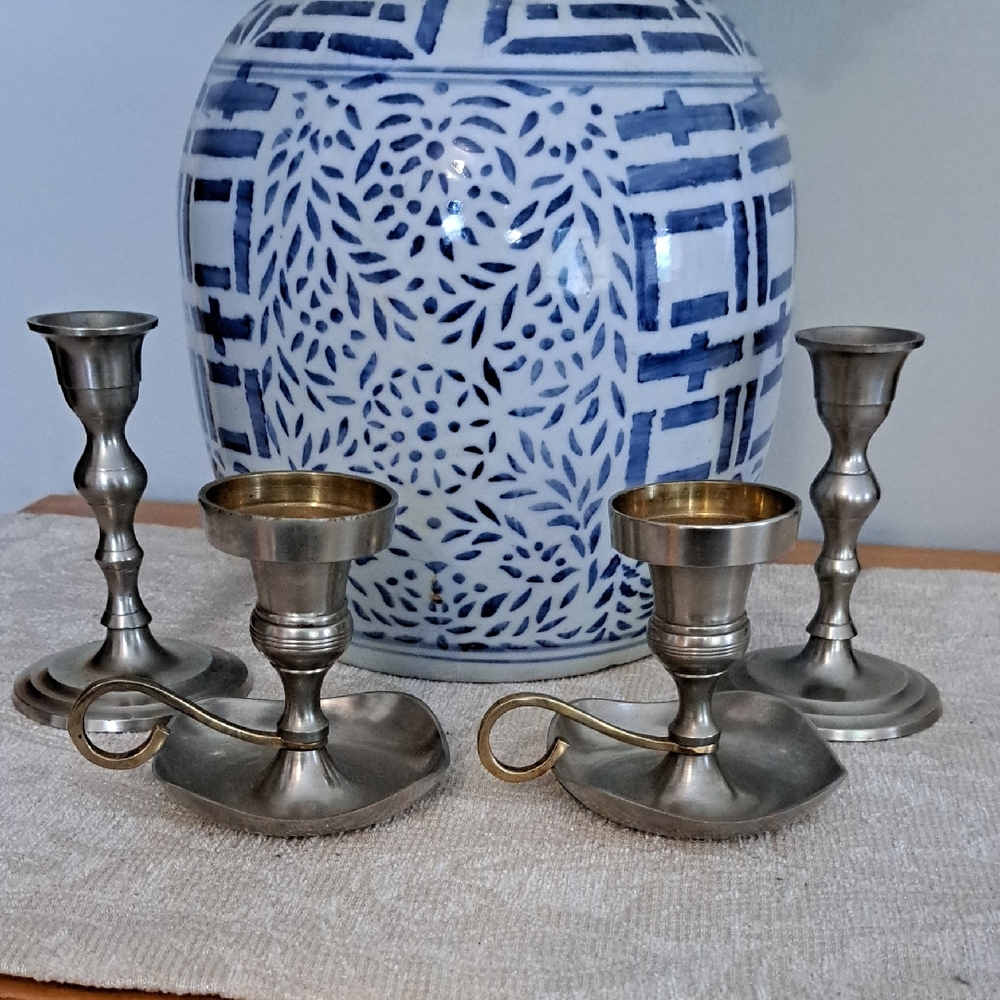 Vintage BRASS Candle Holders LOT